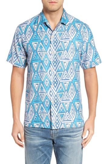 Men's Tommy Bahama Trio Geo Silk Blend Camp Shirt