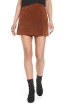 Women's Blanknyc Suede Miniskirt - Brown