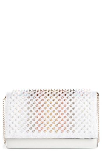 Christian Louboutin Paloma Spiked Clutch - Grey