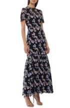 Women's Ml Monique Lhuillier Embroidered Lace Evening Dress - Blue