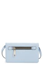 Marc Jacobs 'gotham' Pebbled Leather Crossbody Wallet - Blue