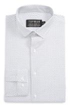 Men's Topman Skinny Fit Dot Print Dress Shirt
