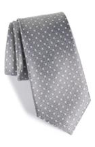 Men's Calibrate Denson Neat Silk Tie, Size - Grey