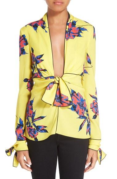 Women's Proenza Schouler Knot Silk Blouse