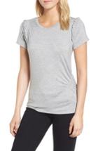 Women's Chelsea28 Ruffle Cap Sleeve Tee, Size - Grey