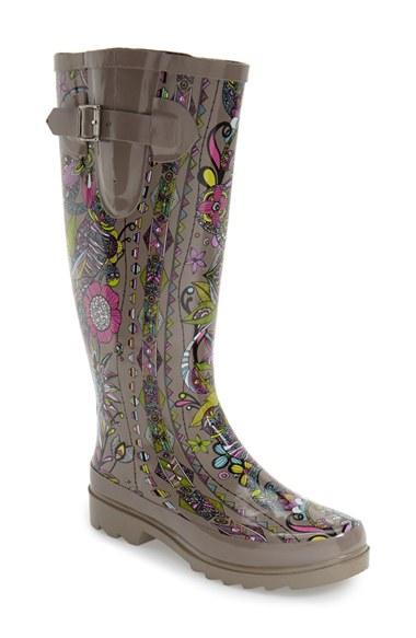 Women's Sakroots 'rhythm' Waterproof Rain Boot M - Grey