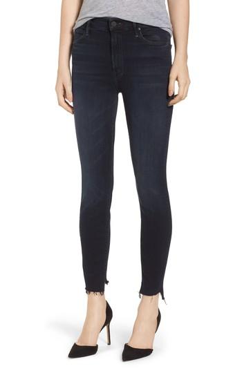 Women's Mother The Stunner High Waist Fray Ankle Skinny Jeans - Blue