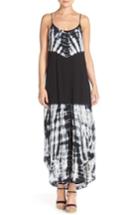 Women's Fraiche By J Tie Dye Maxi Slipdress - Black