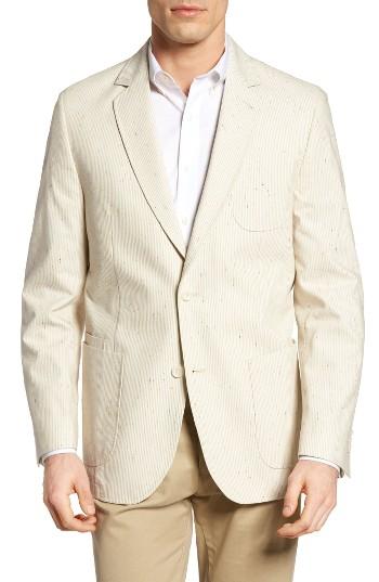 Men's Flynt Babbitt Seersucker Sport Coat L - Beige