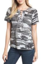 Women's Lucky Brand Lace-up Camo Tee