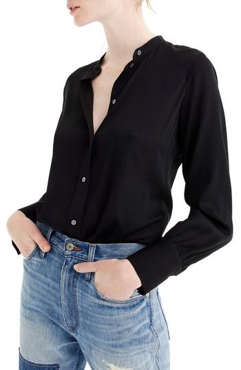 Women's J.crew Ashton Stretch Silk Bodysuit