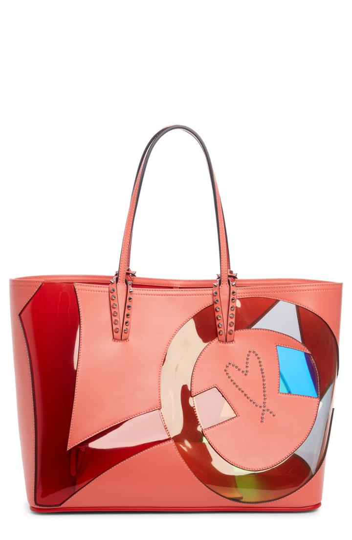 Christian Louboutin Cabata Paris Embellished Calfskin Tote -