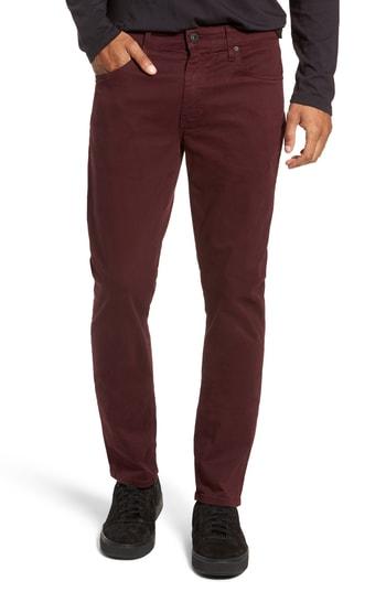 Men's Paige Lennox Slim Fit Five-pocket Pants - Burgundy