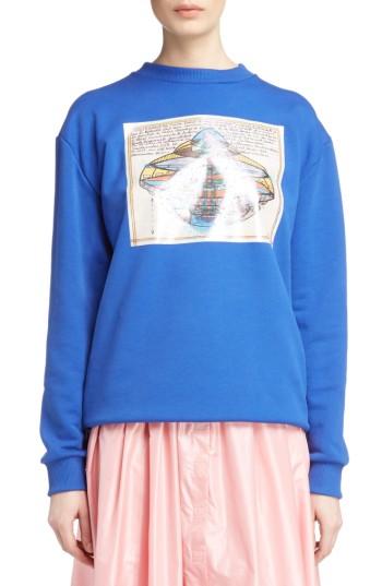 Women's Christopher Kane Ufo Unisex Sweatshirt - Blue