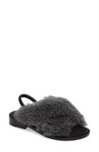 Women's Robert Clergerie Bloss Genuine Fur Sandal .5us / 37eu - Grey