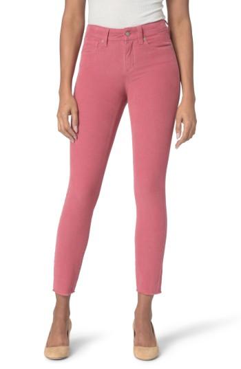 Women's Nydj Alina Frayed Stretch Corduroy Ankle Jeans - Pink