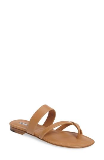 Women's Manolo Blahnik Slide Sandal Us / 38eu - Beige