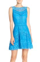 Women's Adelyn Rae Lace Fit & Flare Dress - Blue