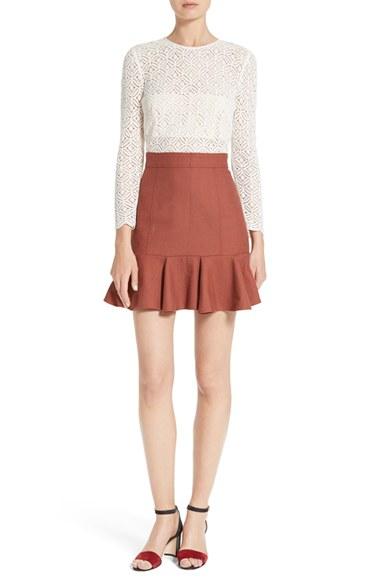 Women's Veronica Beard Bex Mixed Media Dress