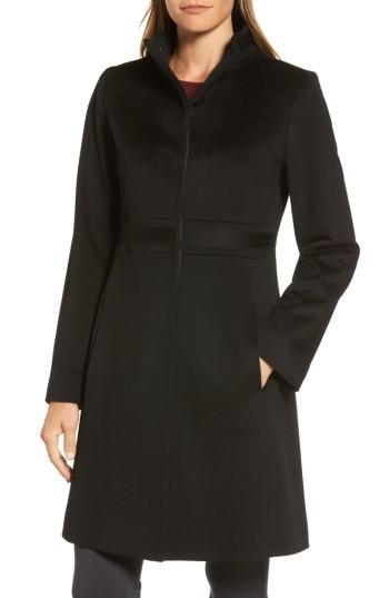 Women's Fleurette Applique Wool Coat