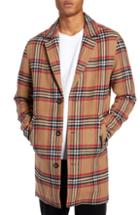 Men's Zanerobe Ny Plaid Melton Coat - Brown