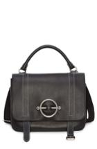 J.w.anderson Disc Leather Top Handle Satchel - Black