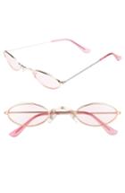 Women's Bp. 48mm Mini Wide Oval Metal Sunglasses - Pink/ Gold