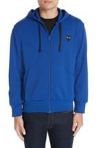 Men's Comme Des Garcons Play Big Black Heart Zip Hoodie - Blue