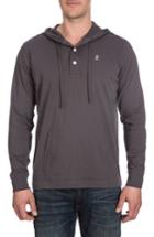 Men's Psycho Bunny Delano Henley Hoodie, Size - Black