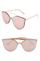 Women's Nem Matisse 55mm Cat Eye Sunglasses - Brown W Gold Tinted Lens