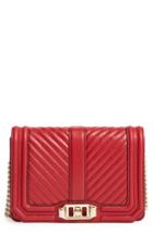 Rebecca Minkoff Small Love Leather Crossbody Bag - Red