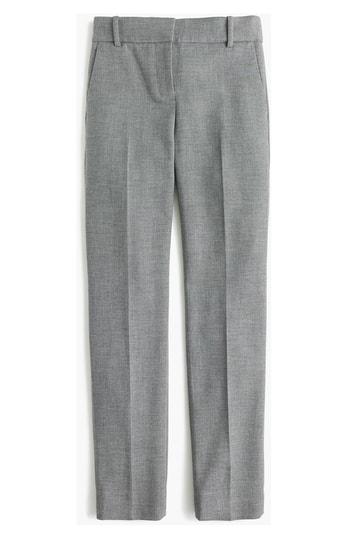 Petite Women's J.crew Cameron Four Season Crop Pants P - Grey