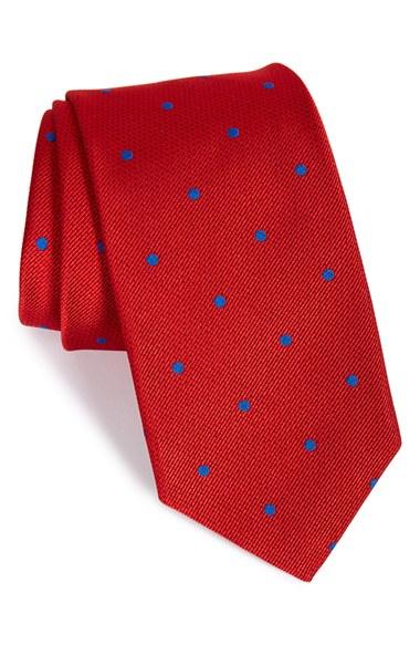 Men's Robert Talbott Dot Silk Tie, Size - Red