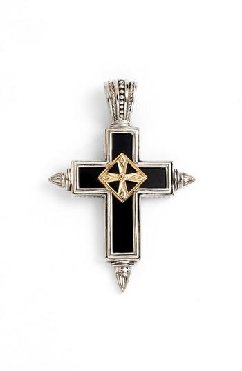 Men's Konstantino Stavros Onyx Stud Cross Enhancer