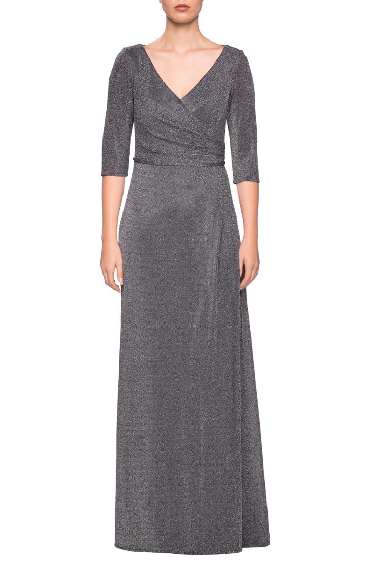 Women's La Femme Sparkle Column Gown