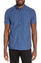 Men's Ted Baker London Highli Slim Fit Polka Dot Sport Shirt (m) - Blue