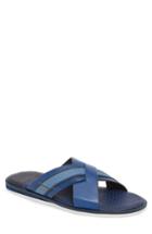 Men's Ted Baker London Farrull Cross Strap Slide Sandal M - Blue