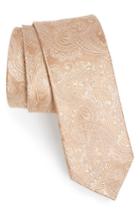 Men's The Tie Bar Textured Paisley Silk Tie, Size - Beige
