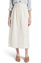 Women's Current/elliott The Rancher High Waist Cotton Skirt - White