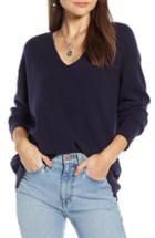 Women's Something Navy Slouchy Sweater - Blue