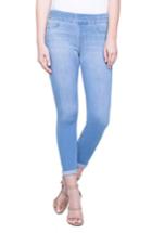 Petite Women's Liverpool Jeans Company Zoe Pull-on Rolled Cuff Crop Jeans P - Blue