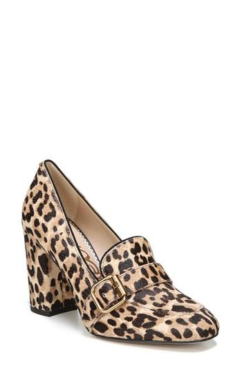 Women's Sam Edelman Ellison Genuine Calf Hair Loafer Pump M - Beige