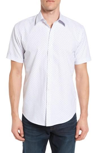 Men's James Campbell Coaster Regular Fit Short Sleeve Sport Shirt - White