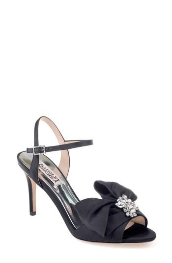 Women's Badgley Mischka Samantha Strappy Sandal .5 M - Black