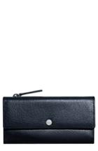 Women's Shinola Leather Continental Wallet - Blue