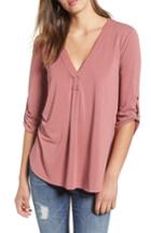 Women's Henley, Size - Red