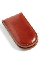 Men's Bosca Leather Money Clip - Brown