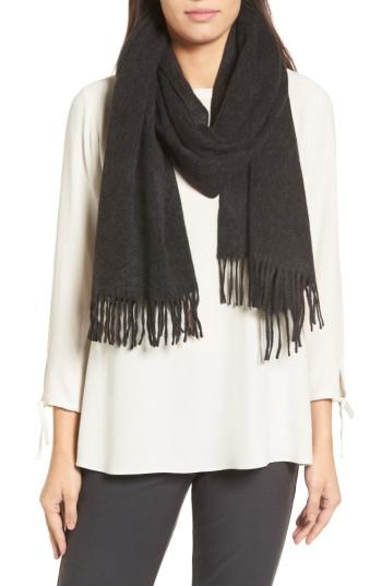 Women's Eileen Fisher Fringe Cashmere Scarf