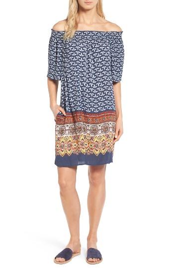 Women's Caslon Off The Shoulder Shift Dress - Blue