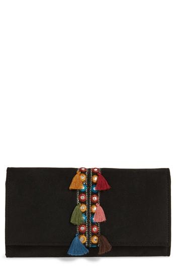 Shiraleah Twila Embroidered Faux Suede Clutch -